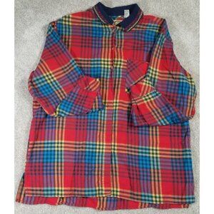 CM Company Brand Long Sleeve Button Up Red Plaid Casual Shirt Women's Size Large